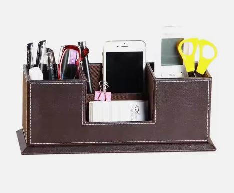 Premium Leather Desk Organizer